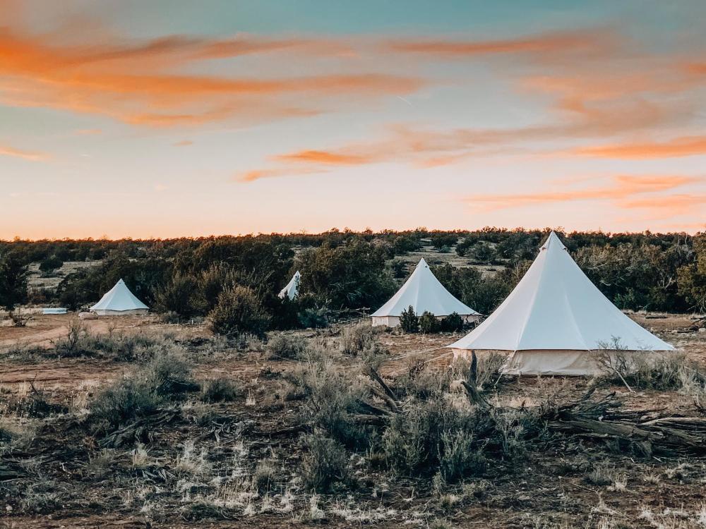 King Tent with shared Bathroom interior
